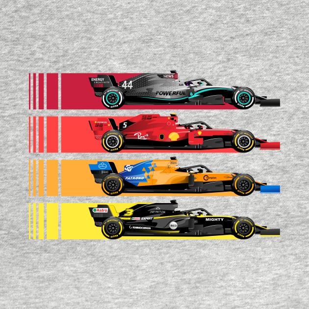Formula Race Cars by marieltoigo